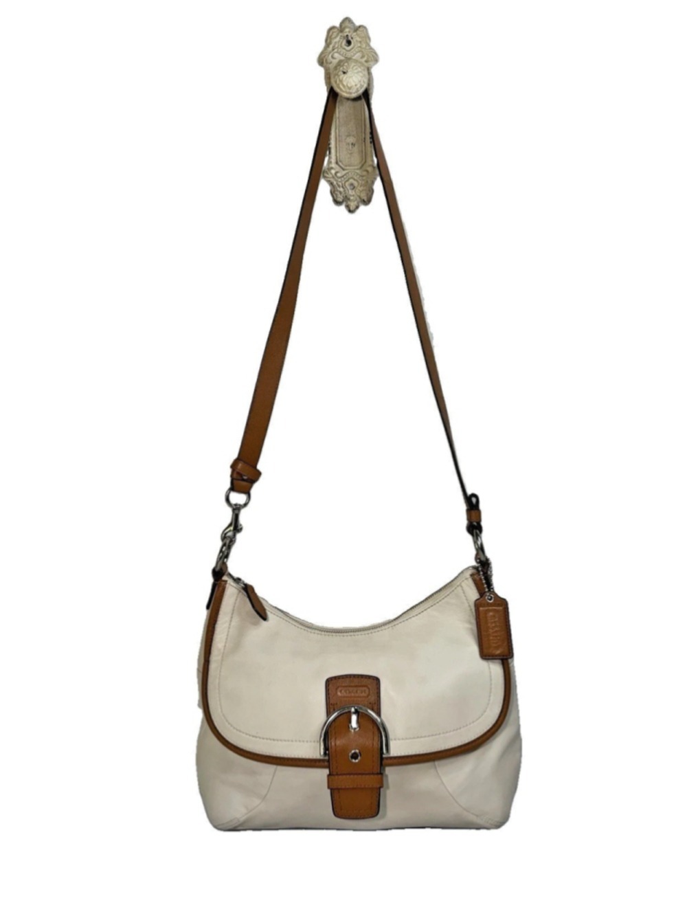 Coach F19580 SoHo Buckle Flap Leather Convertible Strap
